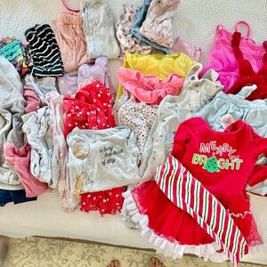 18M Baby Girl Clothing Bundle | 31 Pieces Dresses, Tops, Pants, Jackets